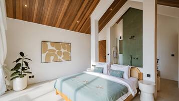 Deluxe Villa, 1 King Bed, Pool View | Egyptian cotton sheets, premium bedding, in-room safe, desk