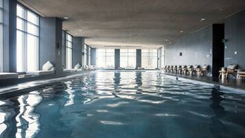 Indoor pool, a heated pool