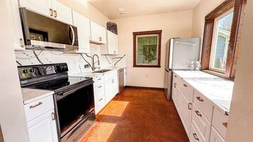 Microwave, oven, stovetop, dishwasher