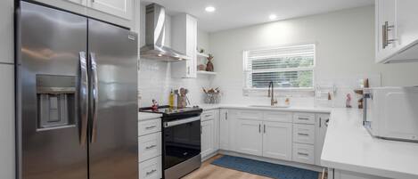 Microwave, oven, stovetop, dishwasher