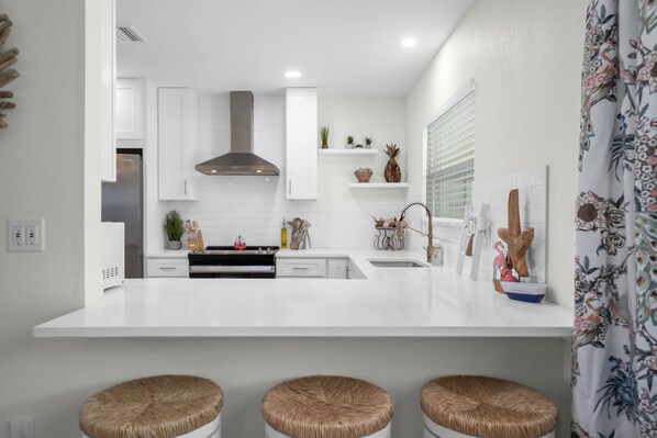 Microwave, oven, stovetop, dishwasher