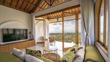 Studio Deluxe - balkong - havsutsikt | Vardagsrum