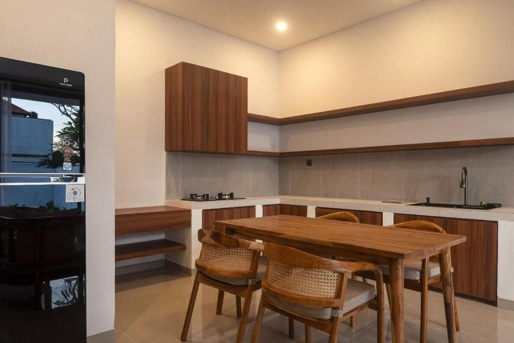 Family Villa, Patio, Pool View | Private kitchen