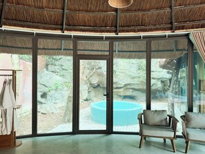 Deluxe Bungalow, Balcony, Garden View | In-room safe, laptop workspace, iron/ironing board, free WiFi