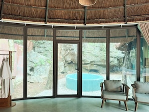 Deluxe Bungalow, Balcony, Garden View | In-room safe, laptop workspace, iron/ironing board, free WiFi