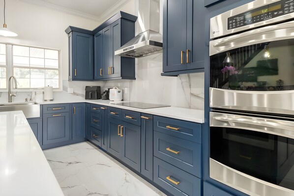 Microwave, oven, stovetop, dishwasher