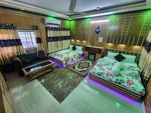 Comfort Double Room, Balcony, Pool View | Desk, laptop workspace - Mukta Nagar Resort Moulvibazar (Nabiganj)