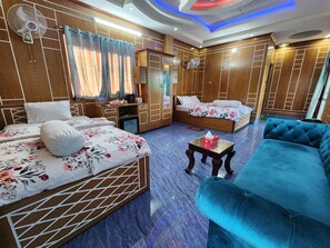 Deluxe Double Room, Balcony, Pool View | Desk, laptop workspace - Mukta Nagar Resort Moulvibazar (Nabiganj)