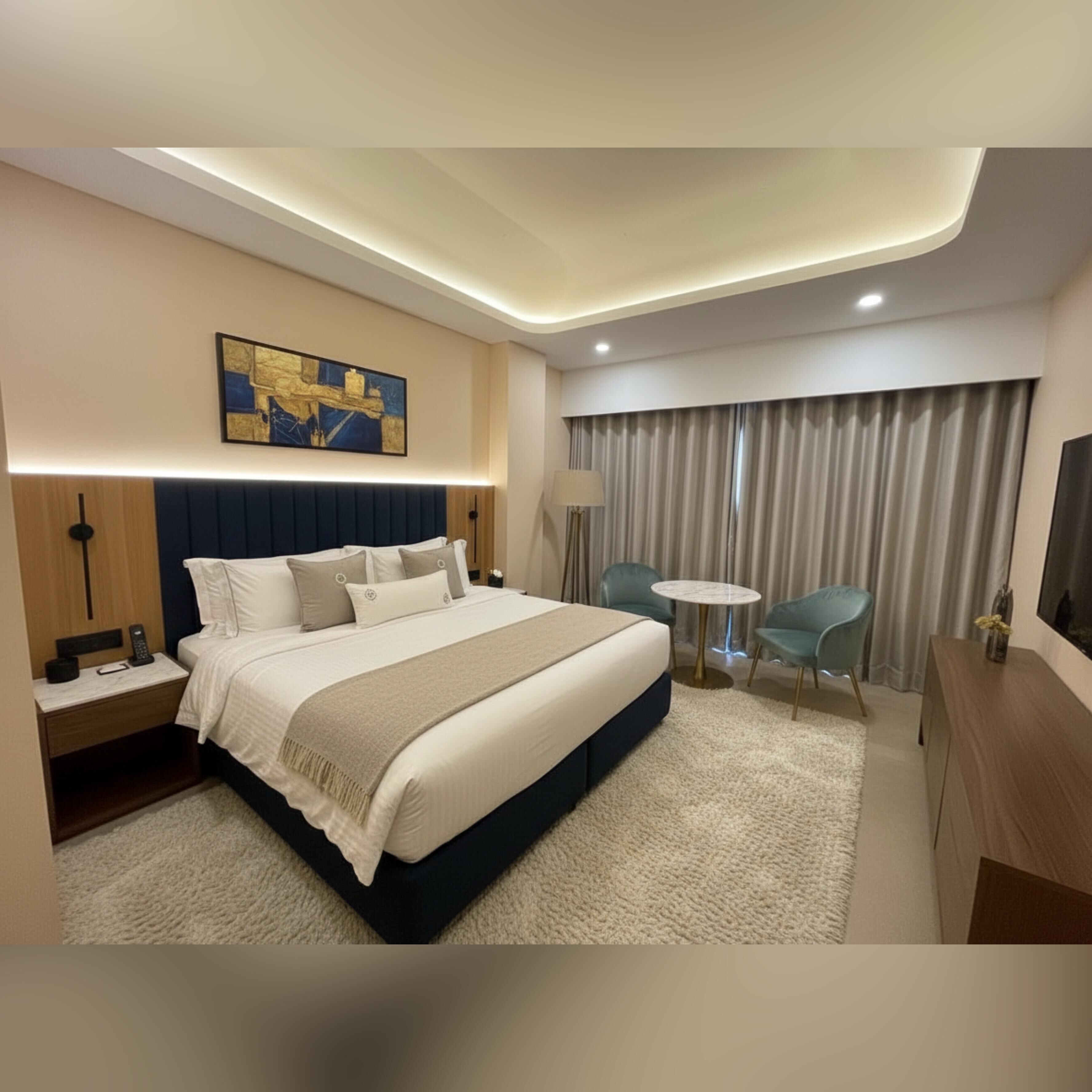 Habitación Deluxe con 1 cama matrimonial o 2 individuales, balcón, vista al río | Escritorio y wifi gratis 