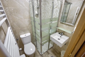 Shower, towels, soap