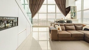 Living area - The Panoramic Duplex Glass Suite @ Karpal Singh Drive Georgetown, Penang. (Jelutong)