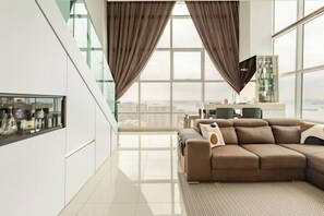 Living area - The Panoramic Duplex Glass Suite @ Karpal Singh Drive Georgetown, Penang. (Jelutong)