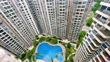 Blick von der Unterkunft