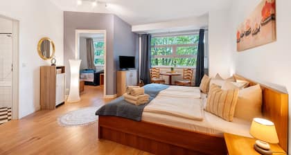 Apartment im Hotel 'Albrechtshof Premium Zimmer 1' mit gemeinsamer Terrasse und WLAN