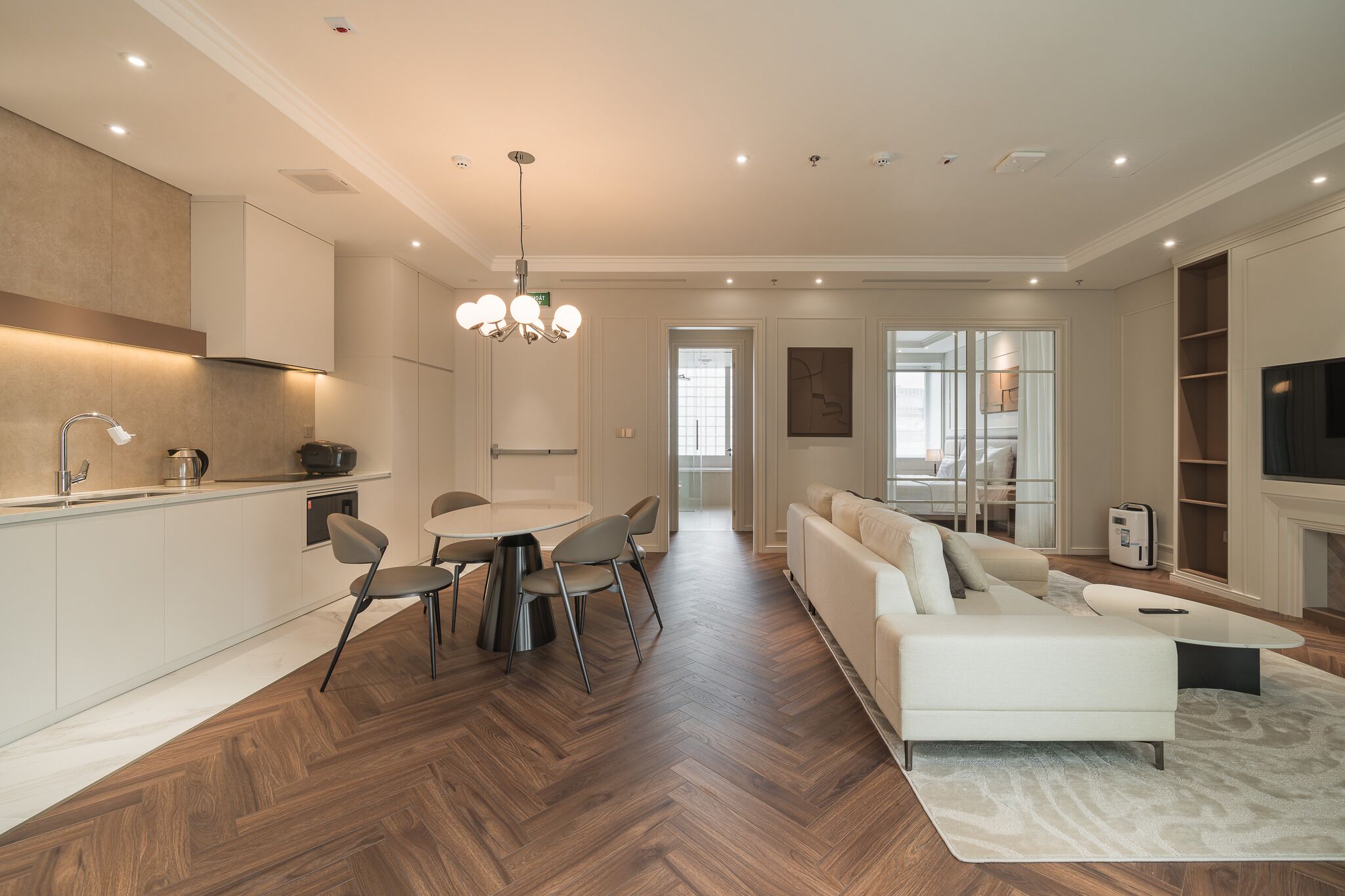 奢華公寓, 2 間臥室, 浴缸 | 房內用餐區