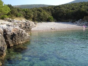 Beach nearby, sun-loungers