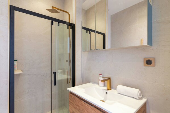 Shower, hair dryer