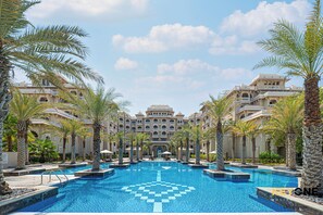 Outdoor pool - Grandeur 2BR Small Room & Beach Access (Dubai)