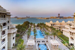 Balcony view - Grandeur 2BR Small Room & Beach Access (Dubai)