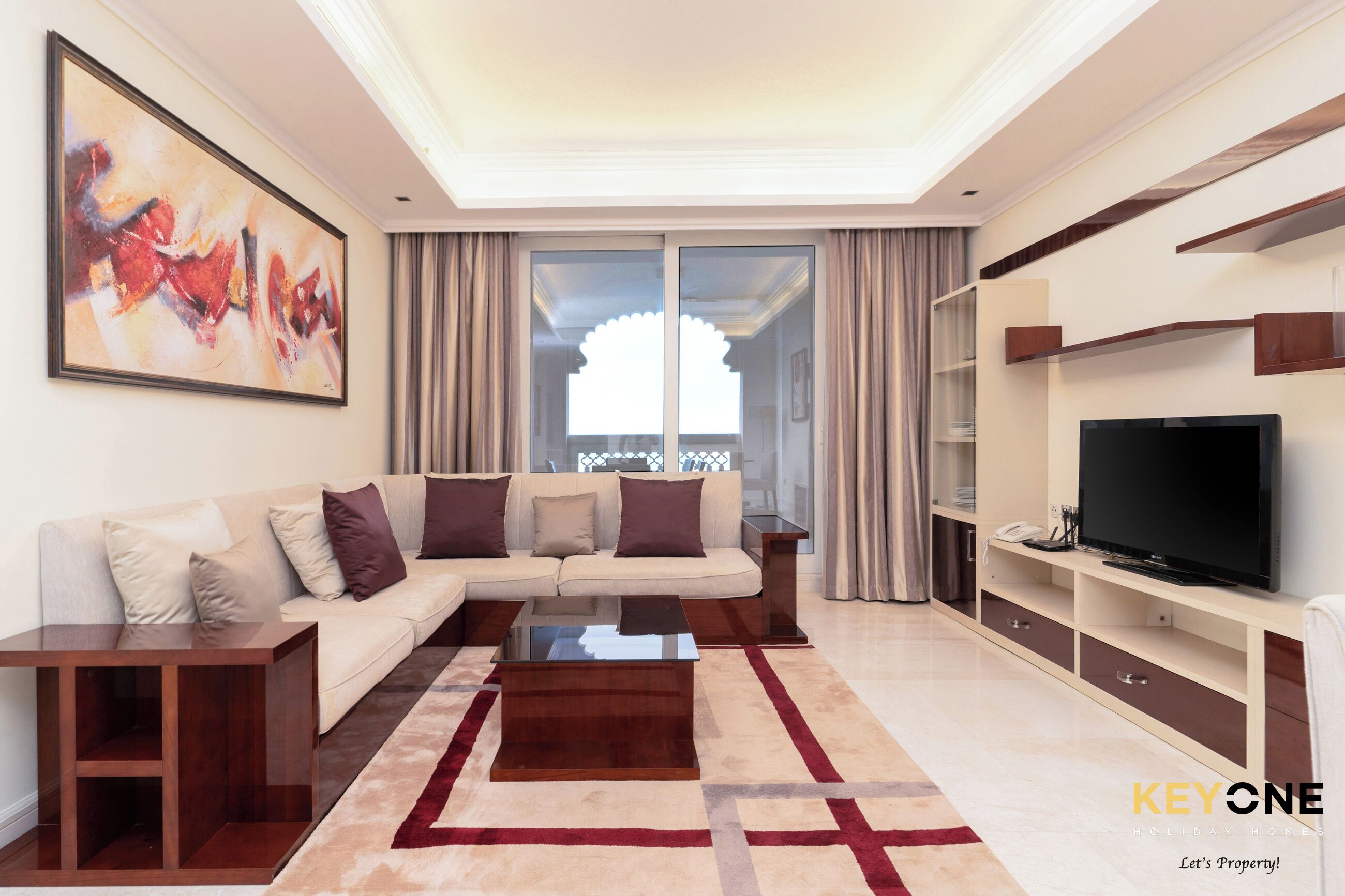 Apartamento, vista para o oceano | Área de estar