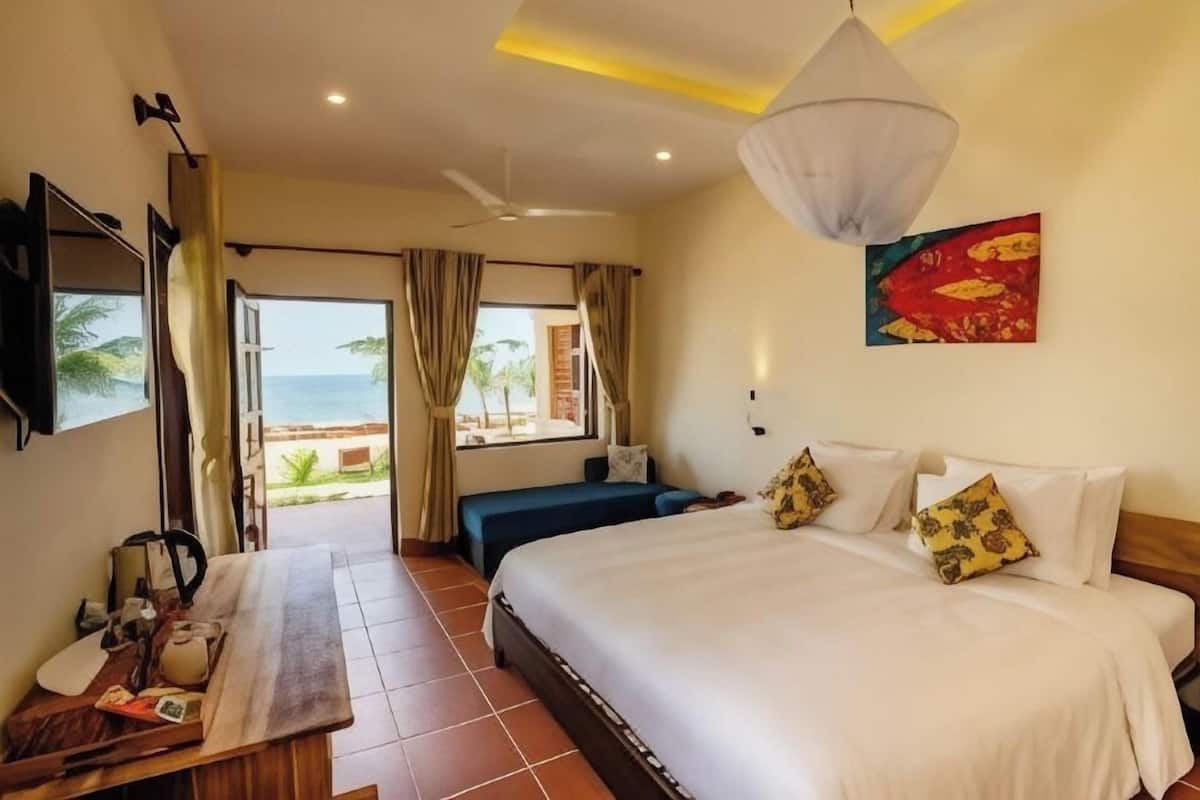 Bungalow, uitzicht op zee | Verduisterende gordijnen, gratis wifi