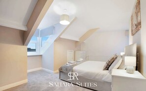 4 bedrooms, iron/ironing board, WiFi, bed sheets