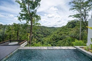 A pool with a view of a forested hillside. - Micaela Bali Ubud Villas (Bali)