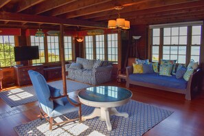 Smart TV - Rustic Oceanfront Retreat with Private Beach and Expansive Deck (Dennis)