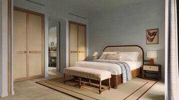 Delos Harbour Suite | Caja fuerte, cortinas opacas, tabla de planchar con plancha