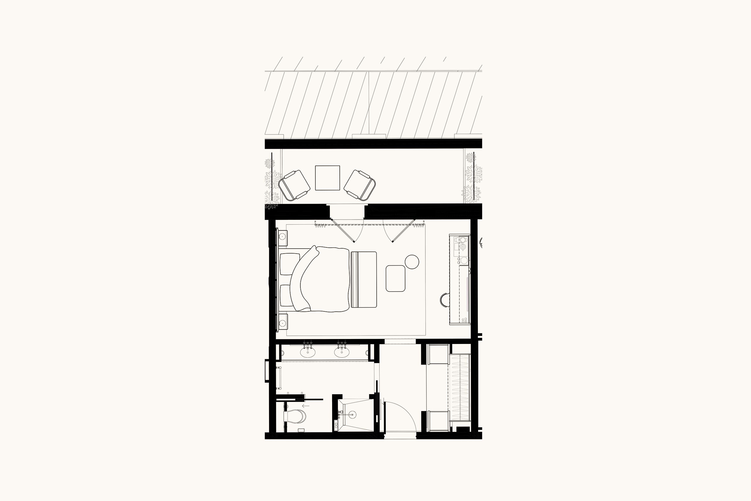 Delos Junior Suite | Floor plan