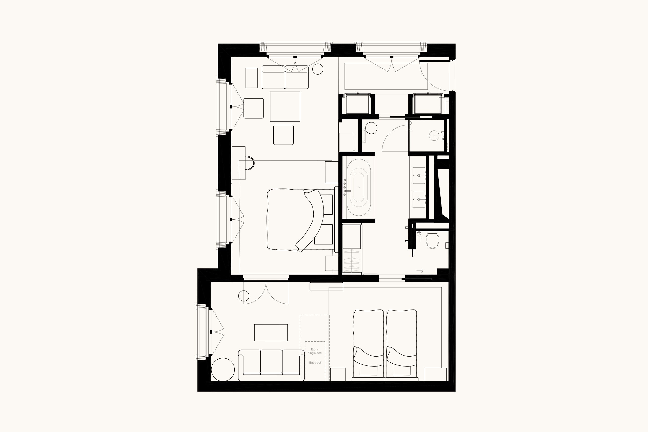 Soukana Family Suite | Floor plan
