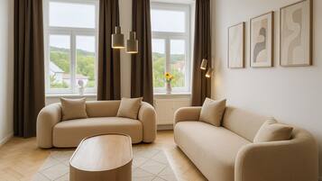 Smart TV, books, stereo