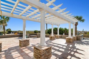 Terrace/patio - 6BR Coastal Retreat | Sleeps 20 | Pool & Balconies (North Myrtle Beach)