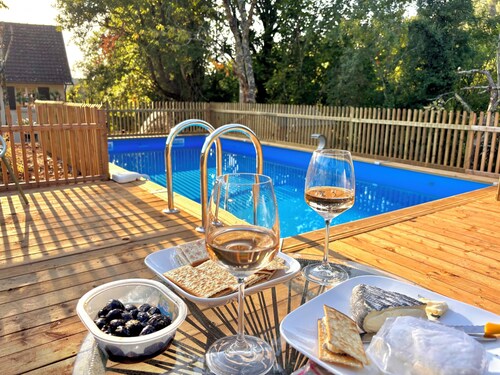 Villa Hakuna Matata piscine chauffee 4 chambres proche a Périgueux mais au calme