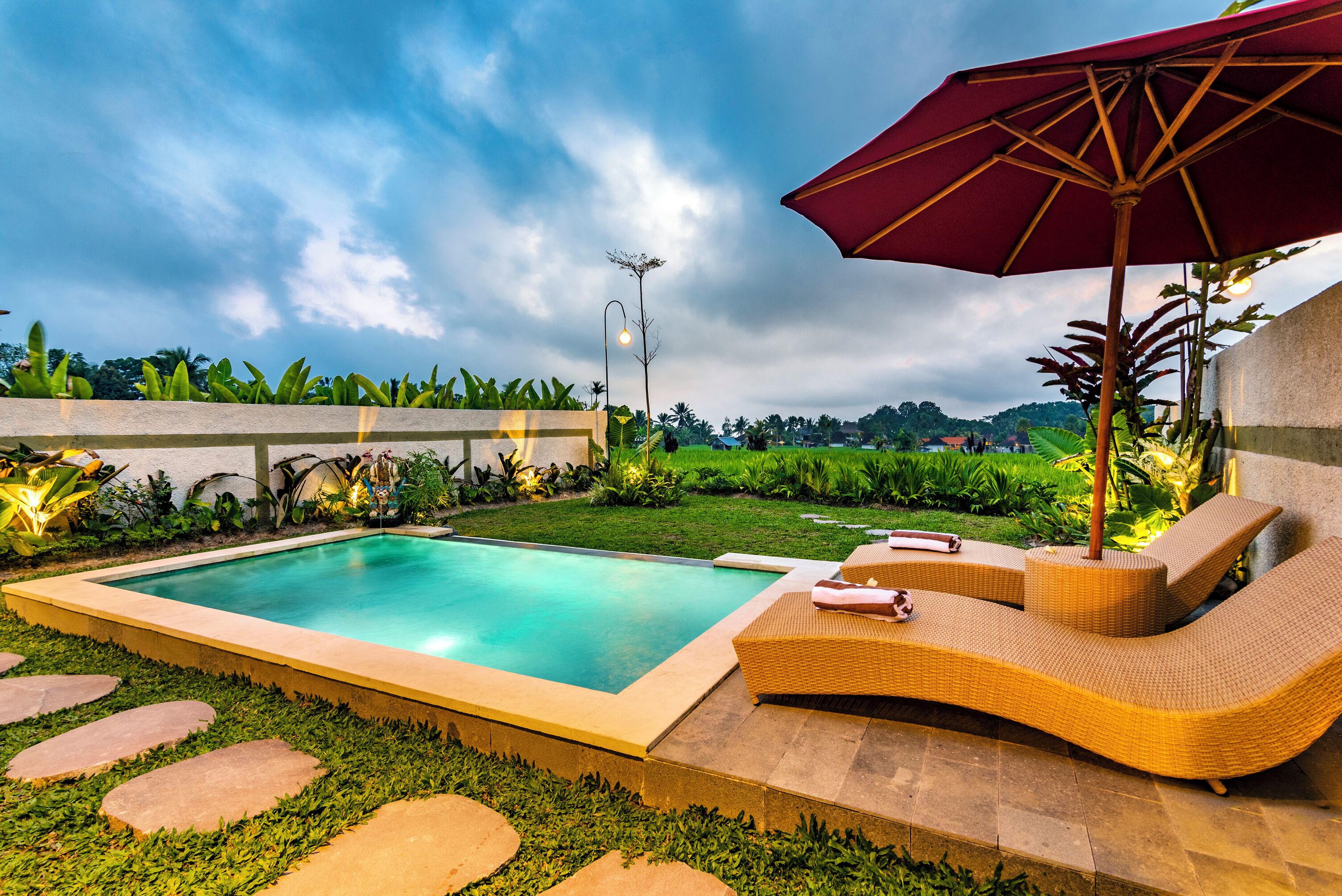 Deluxe Villa, 1 King Bed, Private Pool, Garden View | Egyptian cotton sheets, premium bedding, desk, free WiFi