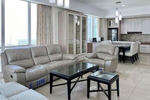 Living area - Luxury 3BR Kemang Village w/ Netflix, WiFi, Pool (South Jakarta)