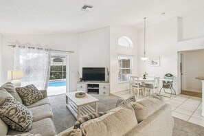 Living area - Home w/ Private Pool & Game Room - Near Disney! (Kissimmee)
