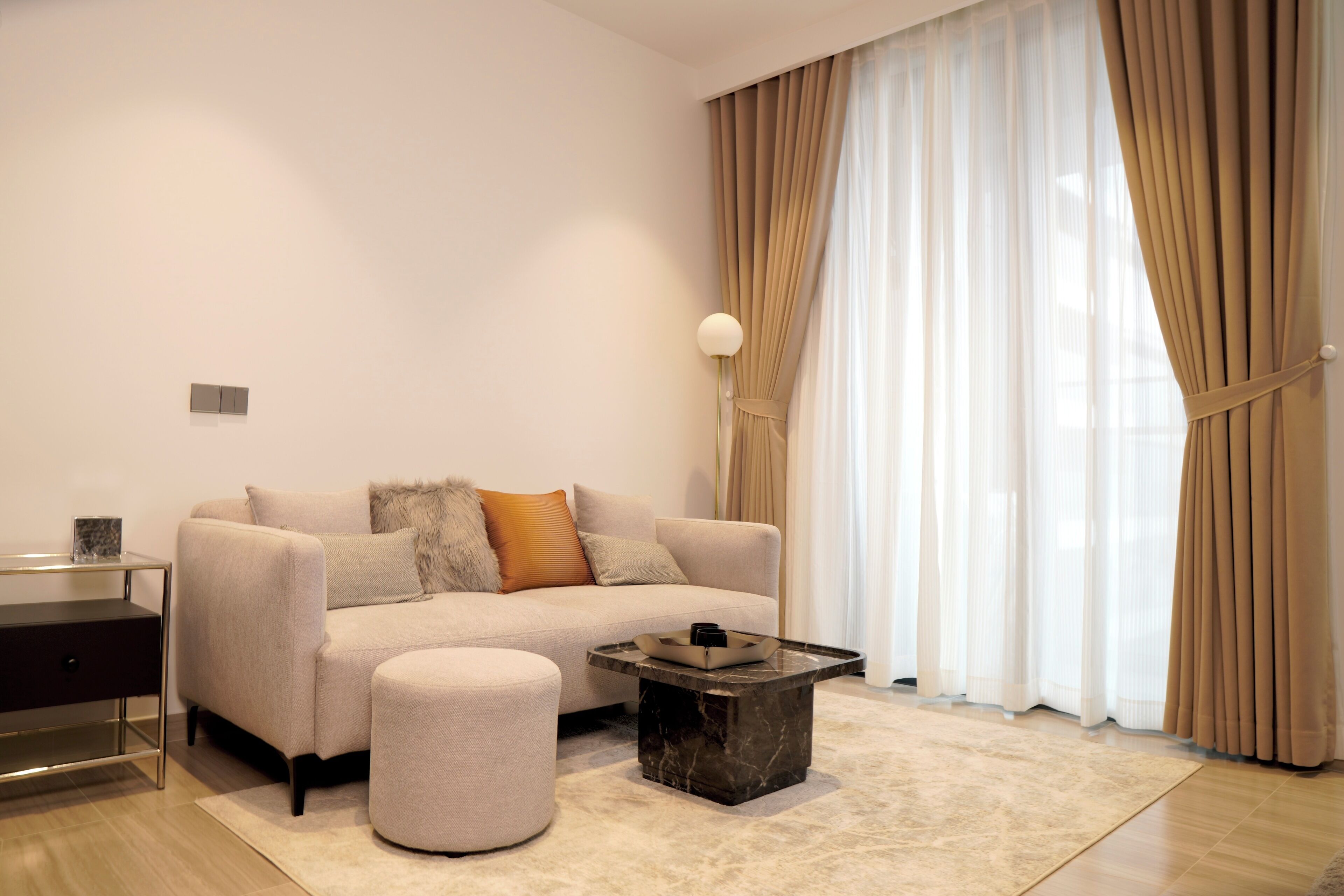 Căn hộ, 1 phòng ngủ, quang cảnh thành phố | Khu phòng khách | TV LCD 40-inch có truyền hình cáp 