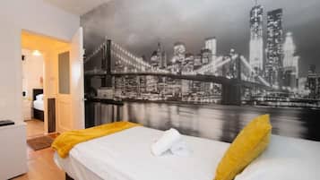 2 bedrooms, iron/ironing board, WiFi, bed sheets