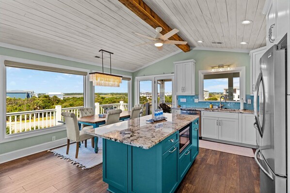 Microwave, oven, stovetop, dishwasher