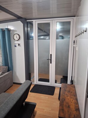 Interior - The Bunker, 2 bedroom expandable container tiny house (Oak Hill)