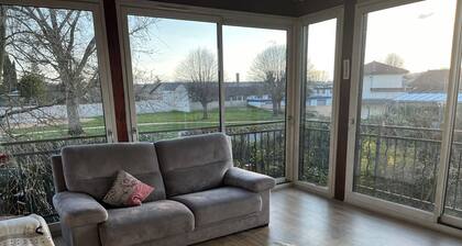 Green house close to the city