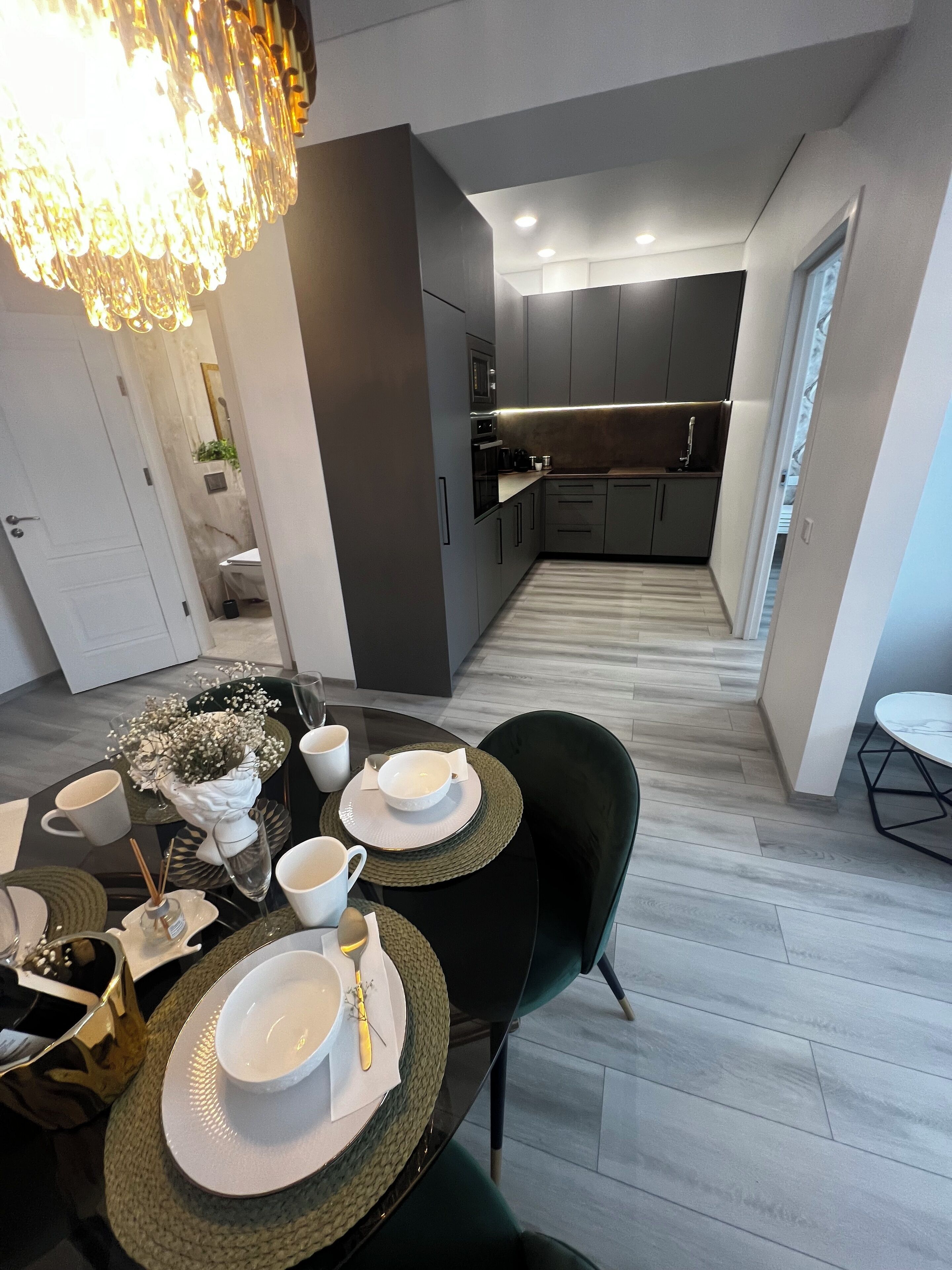 Family Apartment, Garden View | Blackout curtains, iron/ironing board, free wired Internet