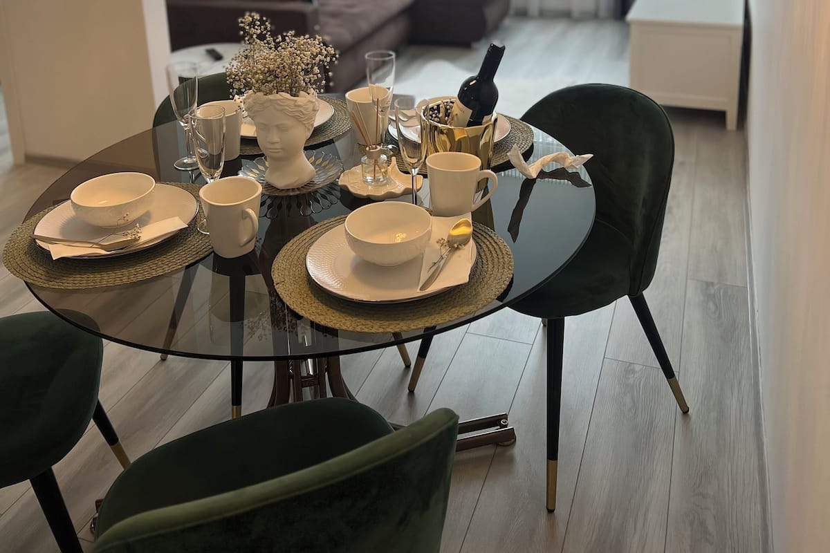 Chic Residence 3 | Blackout drapes, iron/ironing board