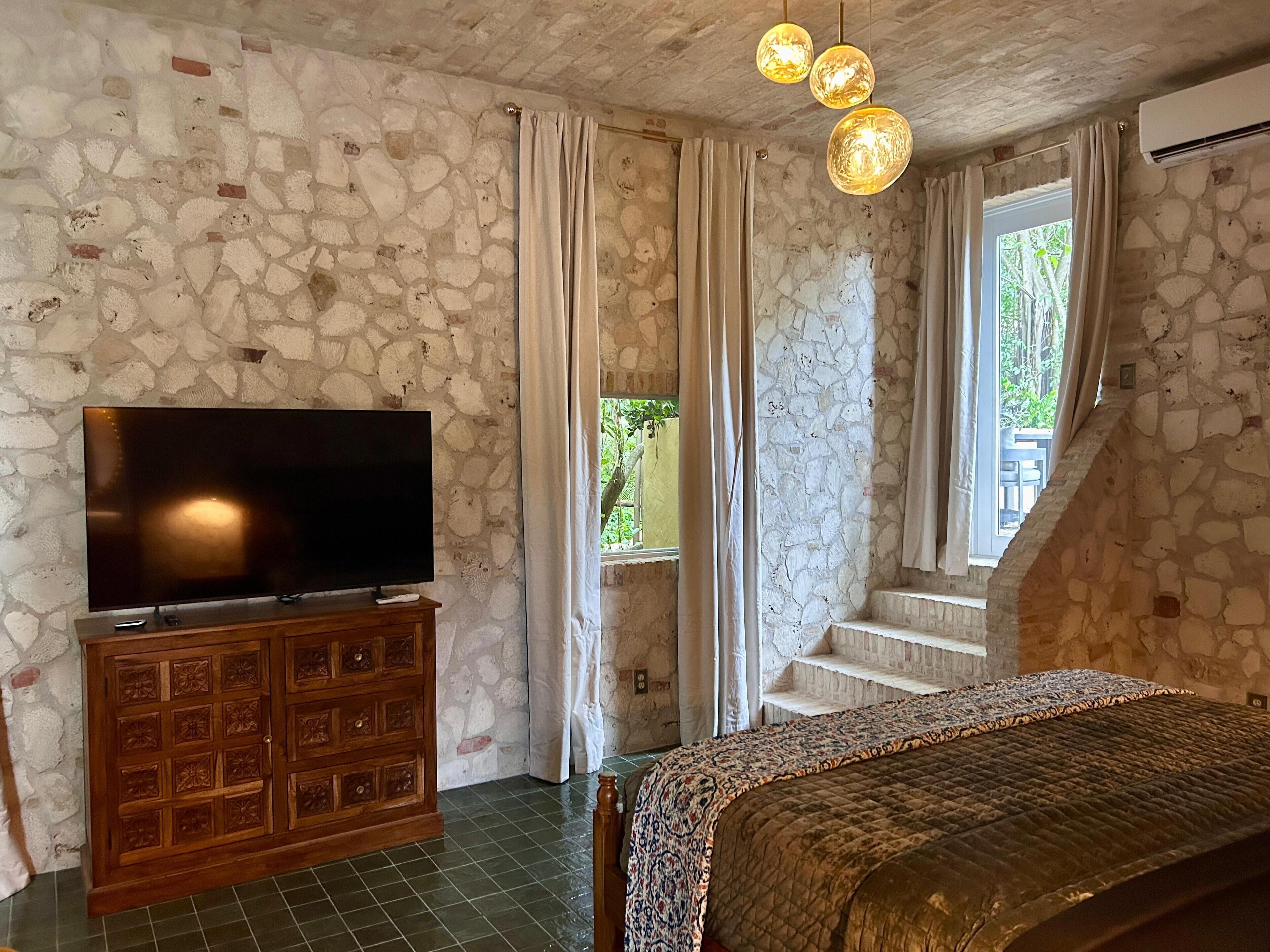 1 غرفة نوم ومكواة/لوح كي وواي فاي مجانًا وملاءات أسرّة