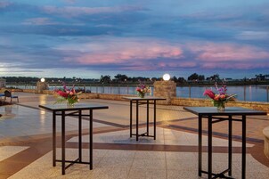 Outdoor banquet area