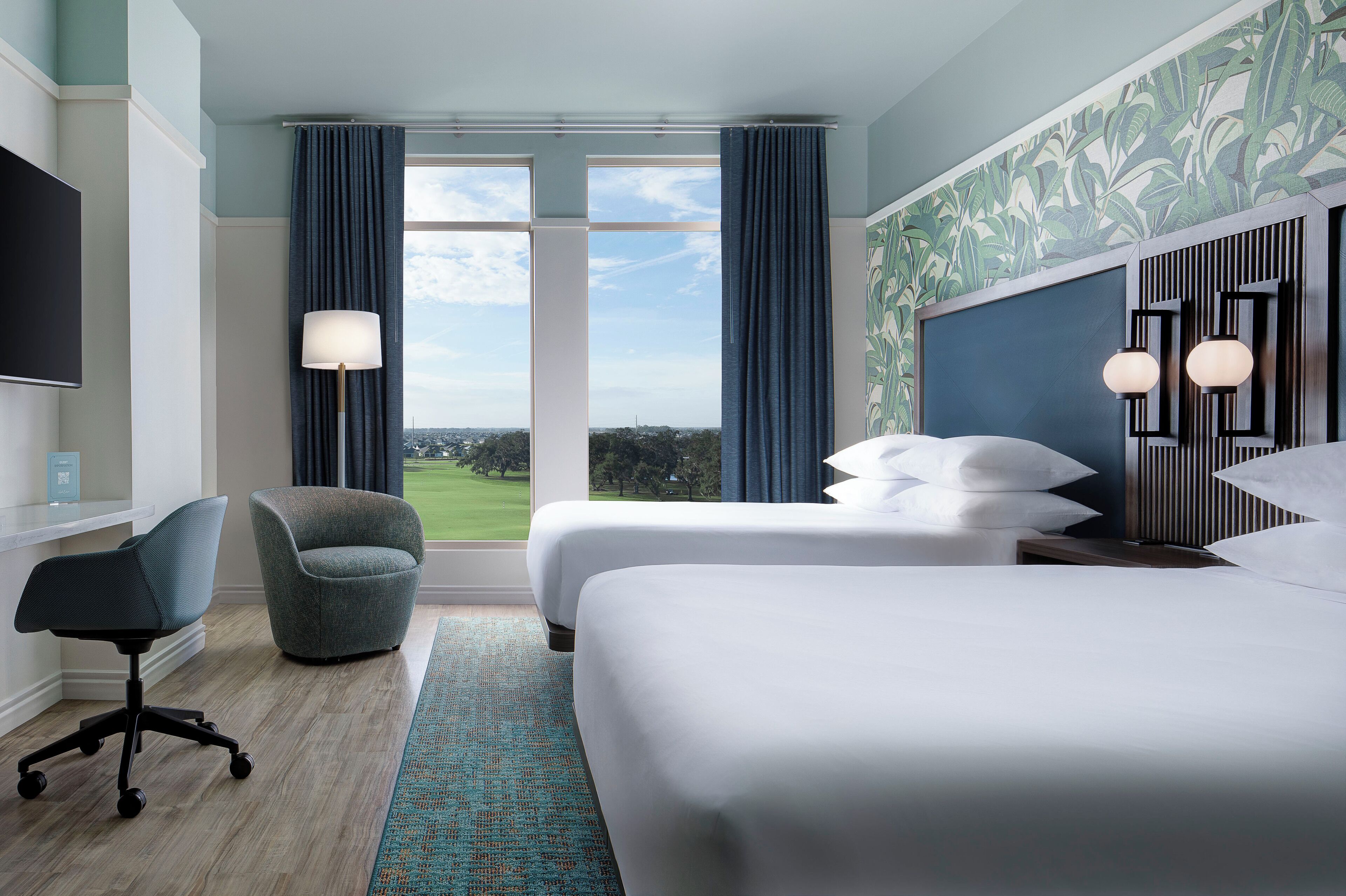 Room, 2 Queen Beds, Non Smoking | Premium bedding, in-room safe, blackout drapes, iron/ironing board