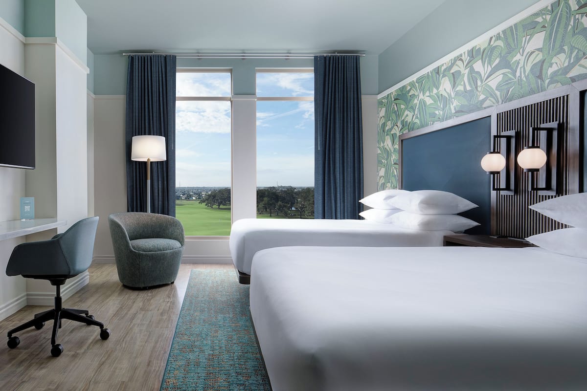 Room, 2 Queen Beds, Non Smoking | Premium bedding, in-room safe, blackout drapes, iron/ironing board