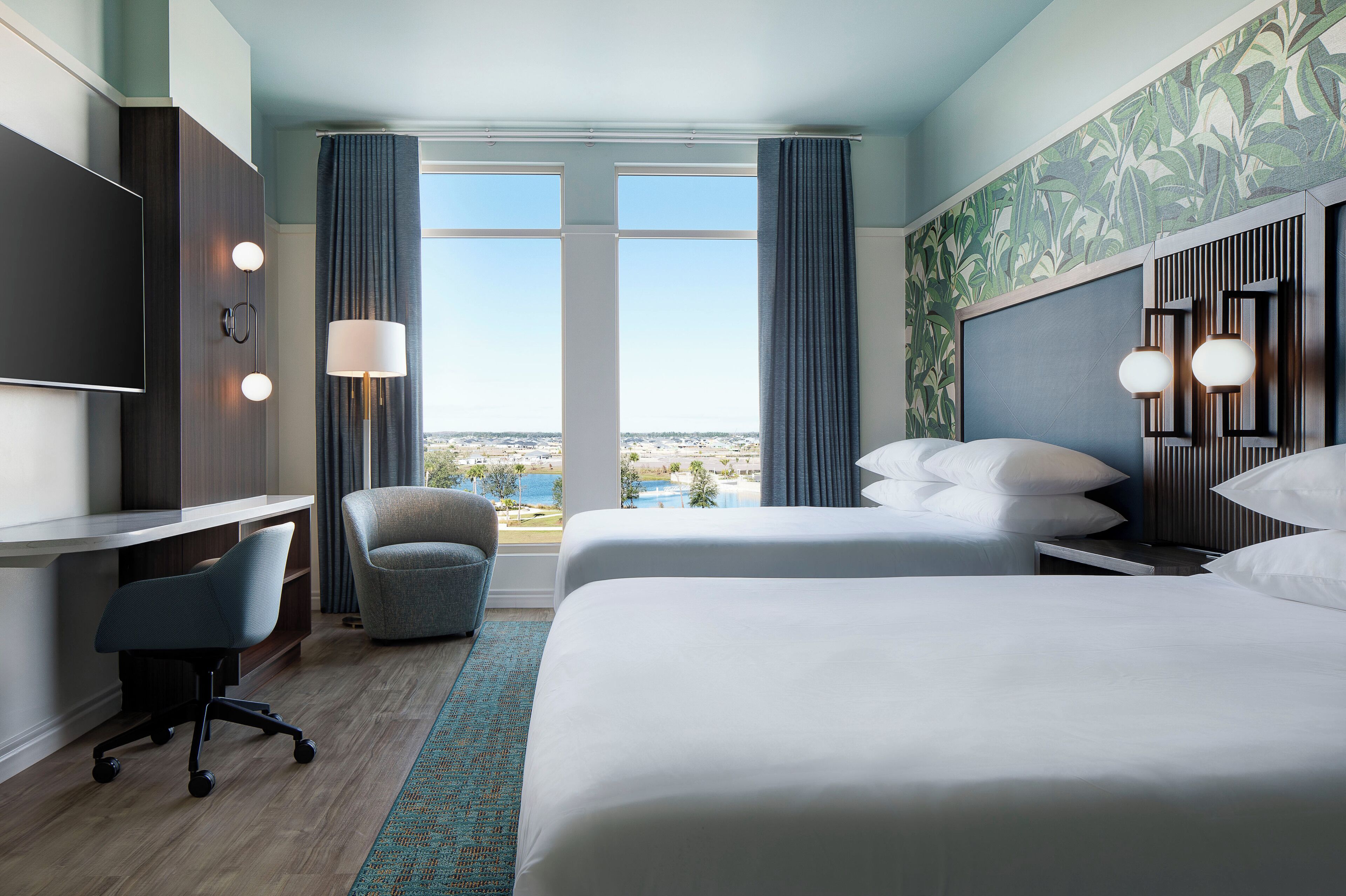 Suite, 2 Queen Beds, Non Smoking | Premium bedding, in-room safe, blackout drapes, iron/ironing board