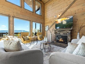 Smart TV, fireplace, video games, foosball